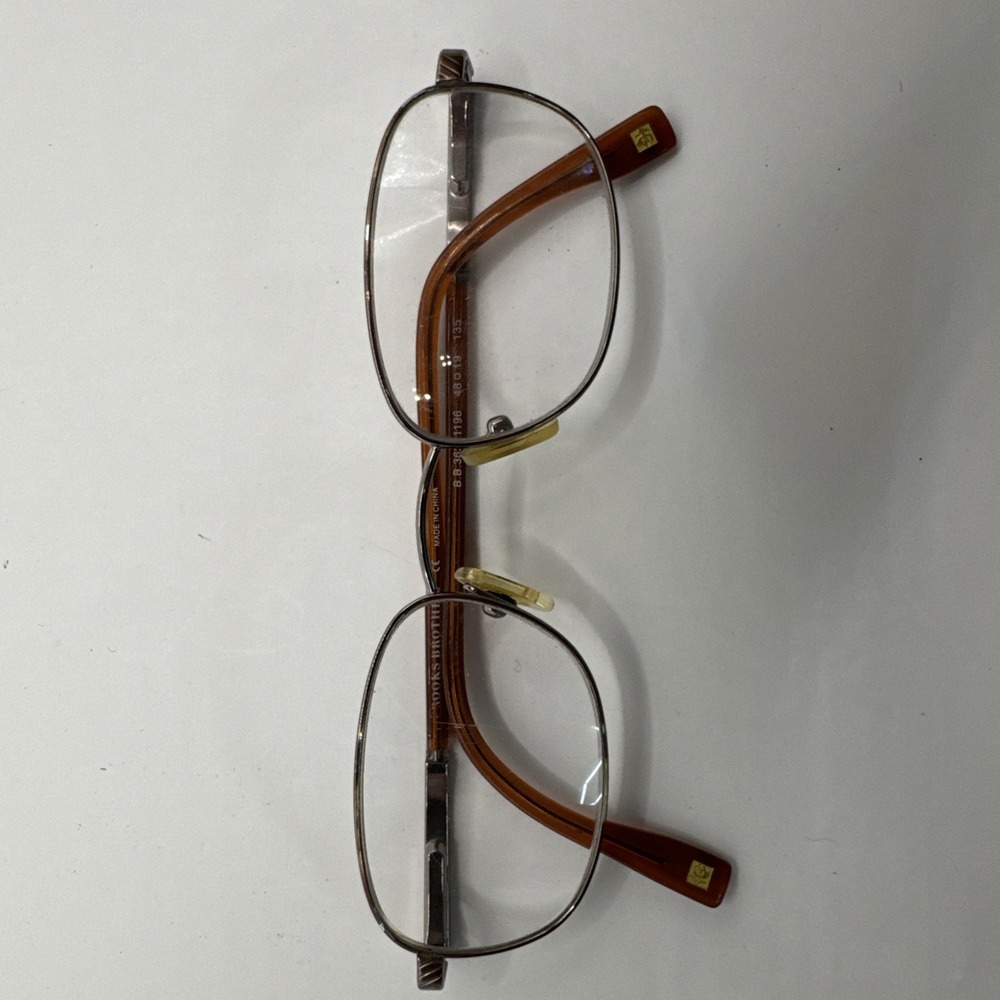 Brooks Brothers BB 363 1196 Eyeglasses Frames 50-19 140 Silver Brown Oval